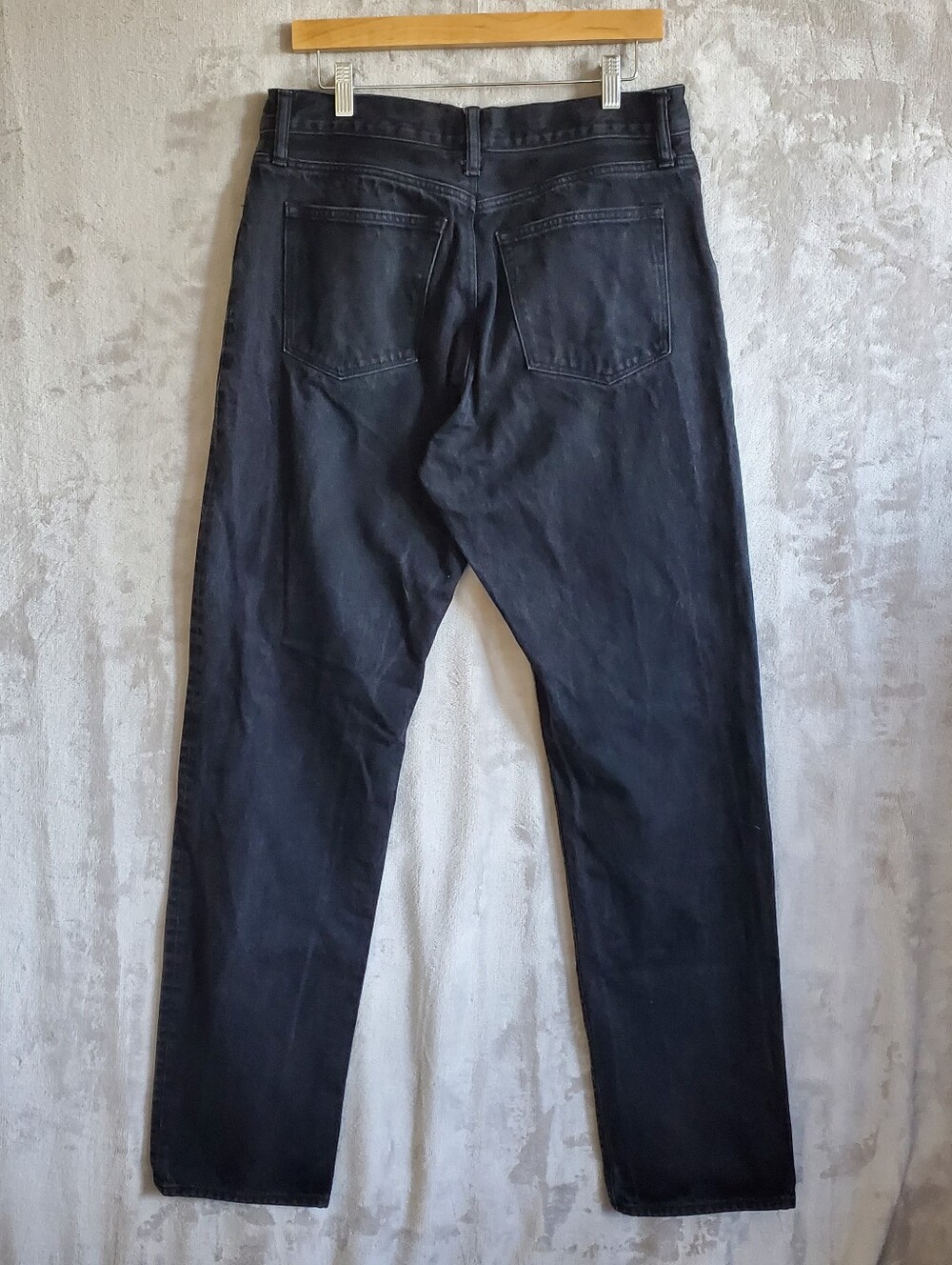 J.Crew Jeans Mens 34x36 Black Classic Straight Leg Dark Wash Denim 100% Cotton - Picture 6 of 15